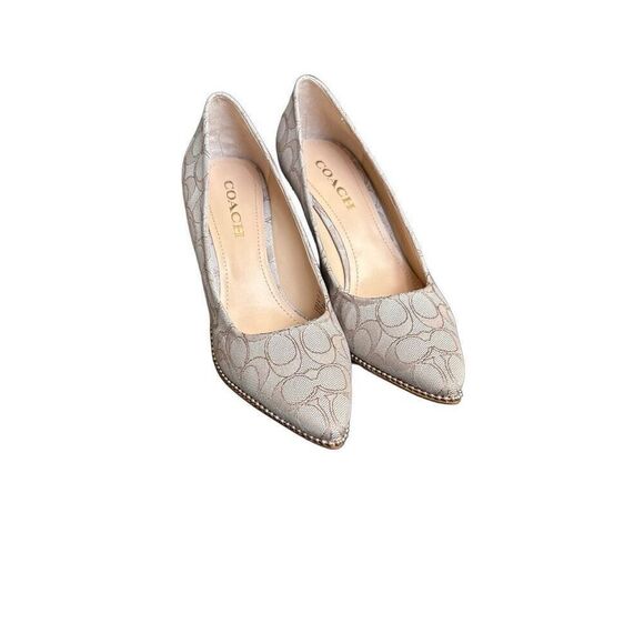 Coach Waverly Jacquard Pump Stone heels - Picture 4 of 8